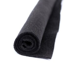black - wool felt oversized sheet - 35% wool blend - 1 12x18 inch sheet