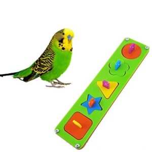 Hypeety Bird Intelligence Training Toy Puzzle Building Blocks for Parrot Macaw African Greys Budgies Parakeet Cockatiel Conure Amazon Cage Toy