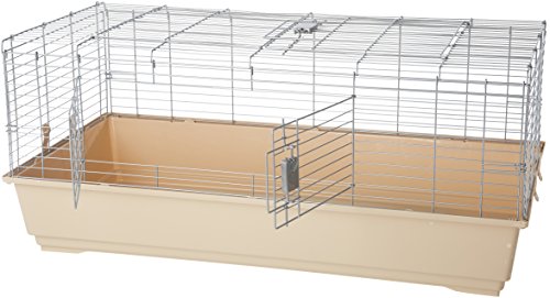 Amazon Basics Small Animal Cage Habitat With Accessories, Jumbo, Multicolor, 49 x 27 x 21 Inches