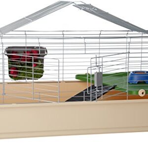 Amazon Basics Small Animal Cage Habitat With Accessories, Jumbo, Multicolor, 49 x 27 x 21 Inches