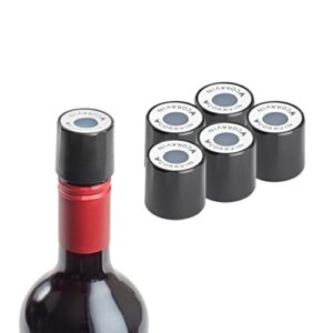 coravin screw caps - pack of 6 - preserve wine for years - accessory for coravin timeless wine preservation system - screw cap for by-the-glass wine saver