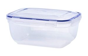 superio sealed food storage container, 4.2 qt, airtight leak proof meal prep containers, rectangle shape, microwave and freezer safe, bpa-free plastic (1, 4.2 quart)