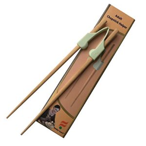 senior icare chopstick helper, training chopsticks for adults, beginner, trainers or learner - right or left handed - non-slippery reusable and replaceable