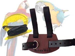 ez macaw bird harness with 8 ft leash (large, wine red)
