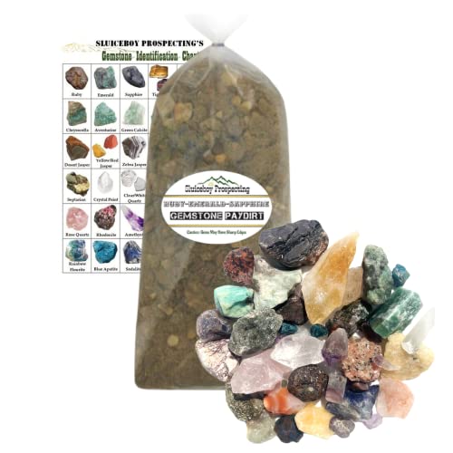 5.5 POUNDS "Ruby-Emerald-Sapphire" Gemstone Paydirt | Gem Mining Rough Stone Mix | Guaranteed Gems | Rock Dig Gem Dig