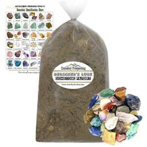 gem mining rough stone mix | 8 pounds of gemstone paydirt | guaranteed gemstones | mining rock dig gem dig
