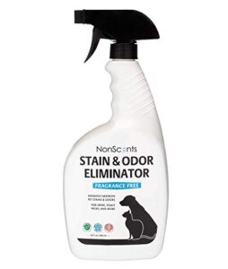 nonscents stain & odor eliminator - fragrance free - pet odor & stain remover for dog and cat urine