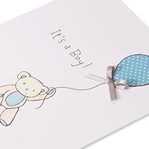 American Greetings New Baby Boy Card (Bear with Balloon)