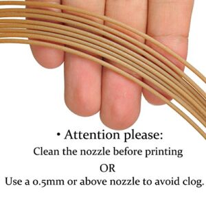 3D BEST Q Real Wood PLA 1.75mm 3D Printer Filament, Dimensional Accuracy +/- 0.03 mm, 1KG Spool, 30% Real Wood-infill (Wood)