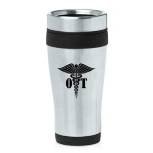 16 oz insulated stainless steel travel mug ot occupational therapy (black)
