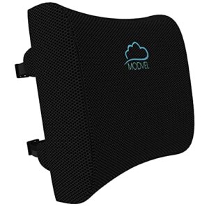 modvel lumbar support pillow for office desk chair - memory foam back cushion (mv-101)