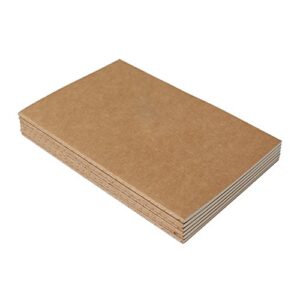 TWONE Notebook, 6 Pack Softcover Kraft Paper Notebooks wide Ruled Note Book Journals for Office School Business Work Writing, 5.5” x 8.2” 80GSM, 30 Sheets