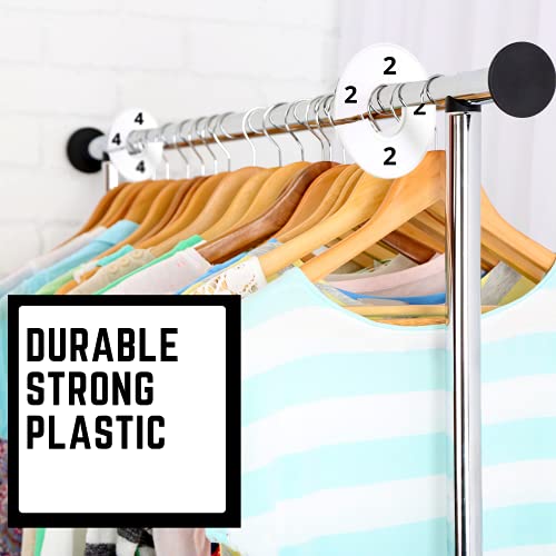 Discount Sizing- Women's Clothing Round Rack Number Size Dividers | 3 of Each Size 0-28 Even | (45 Pack White and Quantities Available