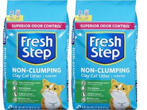 fresh step extreme clay, non clumping cat litter, scented, 21 pounds (2-pack)