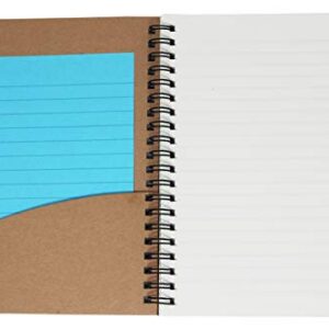 Notepads with Kraft Paper Covers (5 x 7 with Inside Flap Pocket 3-Pack, 60 sheets per notepad)