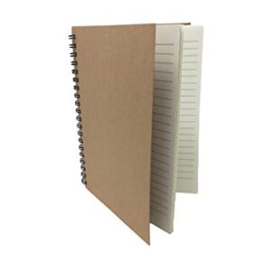 Notepads with Kraft Paper Covers (5 x 7 with Inside Flap Pocket 3-Pack, 60 sheets per notepad)