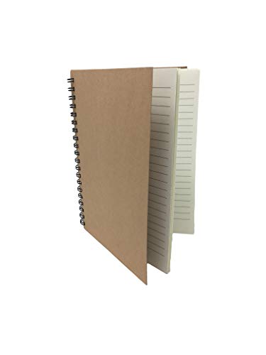 Notepads with Kraft Paper Covers (5 x 7 with Inside Flap Pocket 3-Pack, 60 sheets per notepad)