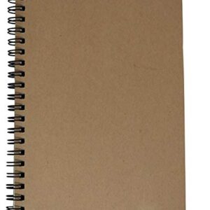 Notepads with Kraft Paper Covers (5 x 7 with Inside Flap Pocket 3-Pack, 60 sheets per notepad)