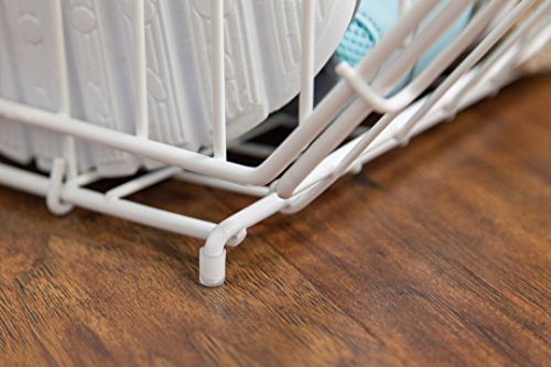 IRIS USA 17" Modular Wire Stacking Storage Basket, Great Storage for Linens, Groceries, Toys, Books, and More, Stackable, Easy Assemble, Multipurpose Home Organizer, White