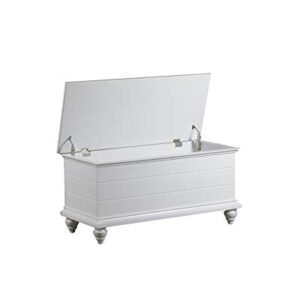 Powell Furniture Whitehurst Cedar Chest, White, 40.1/2" x 17.1/3" x 19"