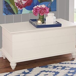 Powell Furniture Whitehurst Cedar Chest, White, 40.1/2" x 17.1/3" x 19"