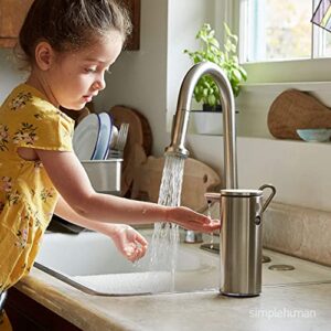 simplehuman 9 oz. Touch-Free Rechargeable Sensor Liquid Soap Pump Dispenser, Brushed Stainless Steel