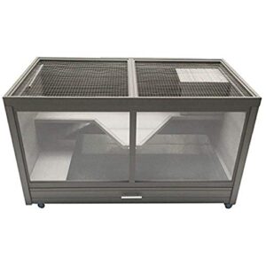 new age pet ecoflex jumbo park avenue indoor rabbit hutch in nantucket grey