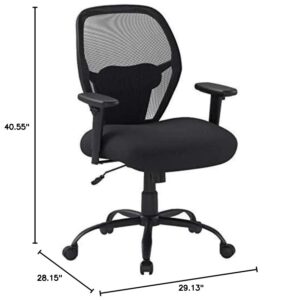 Amazon Basics Big & Tall Swivel Office Chair - Mesh with Lumbar Support, 450-Pound Capacity - Black