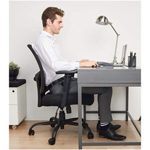 Amazon Basics Big & Tall Swivel Office Chair - Mesh with Lumbar Support, 450-Pound Capacity - Black