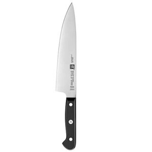 zwilling gourmet 8-inch chef’s knife, kitchen knife, black, stainless steel