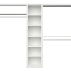 ClosetMaid 6105340 SpaceCreations 44" - 115" Wood Closet Organizer Kit, Classic White