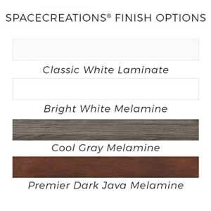 ClosetMaid 6105340 SpaceCreations 44" - 115" Wood Closet Organizer Kit, Classic White