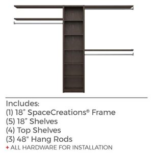 ClosetMaid 6105340 SpaceCreations 44" - 115" Wood Closet Organizer Kit, Classic White