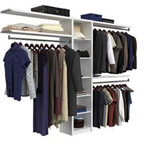 ClosetMaid 6105340 SpaceCreations 44" - 115" Wood Closet Organizer Kit, Classic White