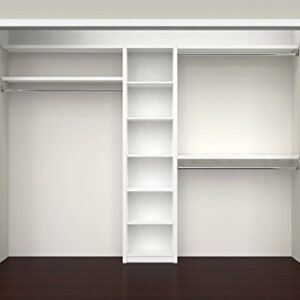 ClosetMaid 6105340 SpaceCreations 44" - 115" Wood Closet Organizer Kit, Classic White