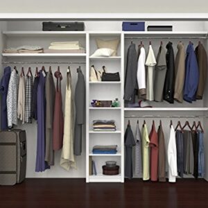 ClosetMaid 6105340 SpaceCreations 44" - 115" Wood Closet Organizer Kit, Classic White