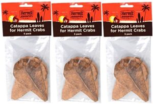 flukers catappa leaves for hermit crabs (5 leaves per pack)