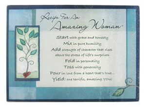 abbey gift, 11" x 1" x 5" inches (abbey & ca gift) blue amazing woman cutting board, multicolor
