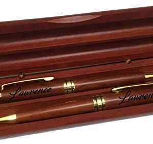 Engraved/Personalized Rosewood Two Pen Gift Set | Sofia's Findings