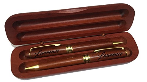 Engraved/Personalized Rosewood Two Pen Gift Set | Sofia's Findings