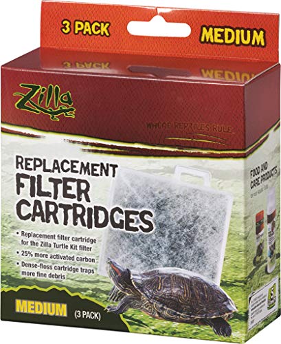 Zilla (4 Pack) Basking Platform Replacement Filter Cartridges for Aquarium (3 Filters Per Pack)