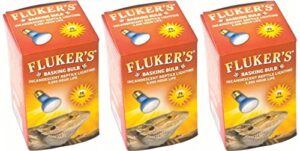 (3 pack) fluker's basking spotlight bulbs for reptiles 75 watt