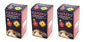(3 pack) fluker's red heat bulbs for reptiles 75 watt