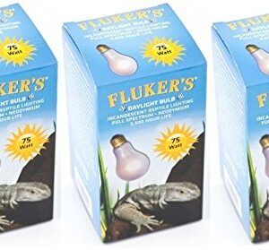 Fluker's (3 Pack) Neodymium Daylight Bulbs for Reptiles 75 watt