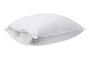 downtown company removable interchangeable core polyfill pillow, queen, white