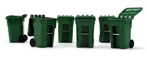 first gear 1/34 scale plastic collectible green trash carts - set of six carts (#90-0519)
