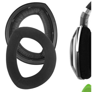 geekria comfort micro suede replacement ear pads for sennheiser hd700 headphones earpads, headset ear cushion repair parts (black)