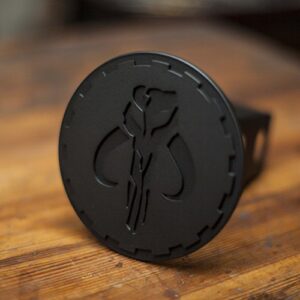 mandalorian - blacked out - trailer hitch cover