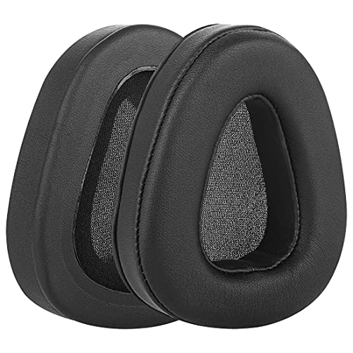Geekria QuickFit Protein Leather Replacement Ear Pads for Skullcandy Aviator, Aviator 2, Aviator2.0 Headphones Ear Cushions, Headset Earpads, Ear Cups Repair Parts (Black)