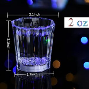 24 PCS Light Up Shot Glasses for Party Favors Adults Guests Kids Party Cups Led Shot Glasses Glow in the Dark Party Supplies Birthday Shot Glass Glowing Party Cups for Night Club,Christmas,Halloween